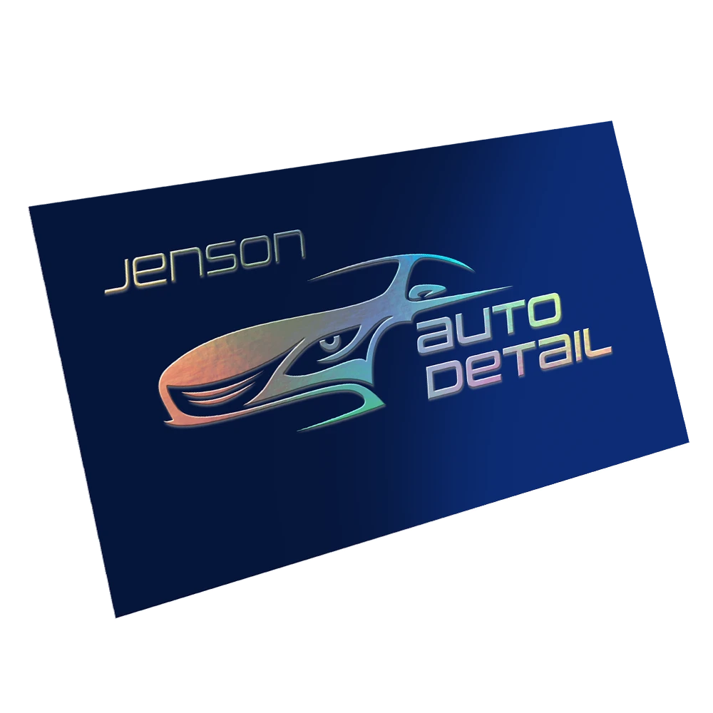 Raised foil business card product example